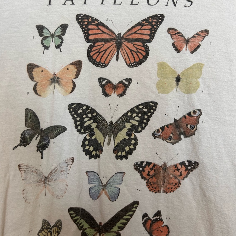 URBAN OUTFITTERS BUTTERFLY TSHIRT - Picture 2 of 3